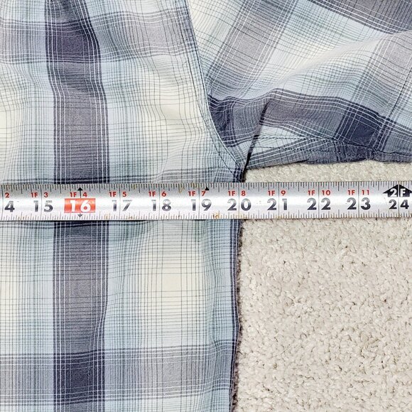 Carhartt Button Down Shirt Men S White Relaxed Fit Windowpane Plaid - Picture 8 of 8